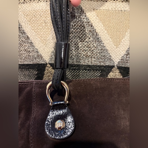 NWT Kate Spade Oak Park Small Rue Chocolate Suede Shoulder Bag - Picture 16 of 17